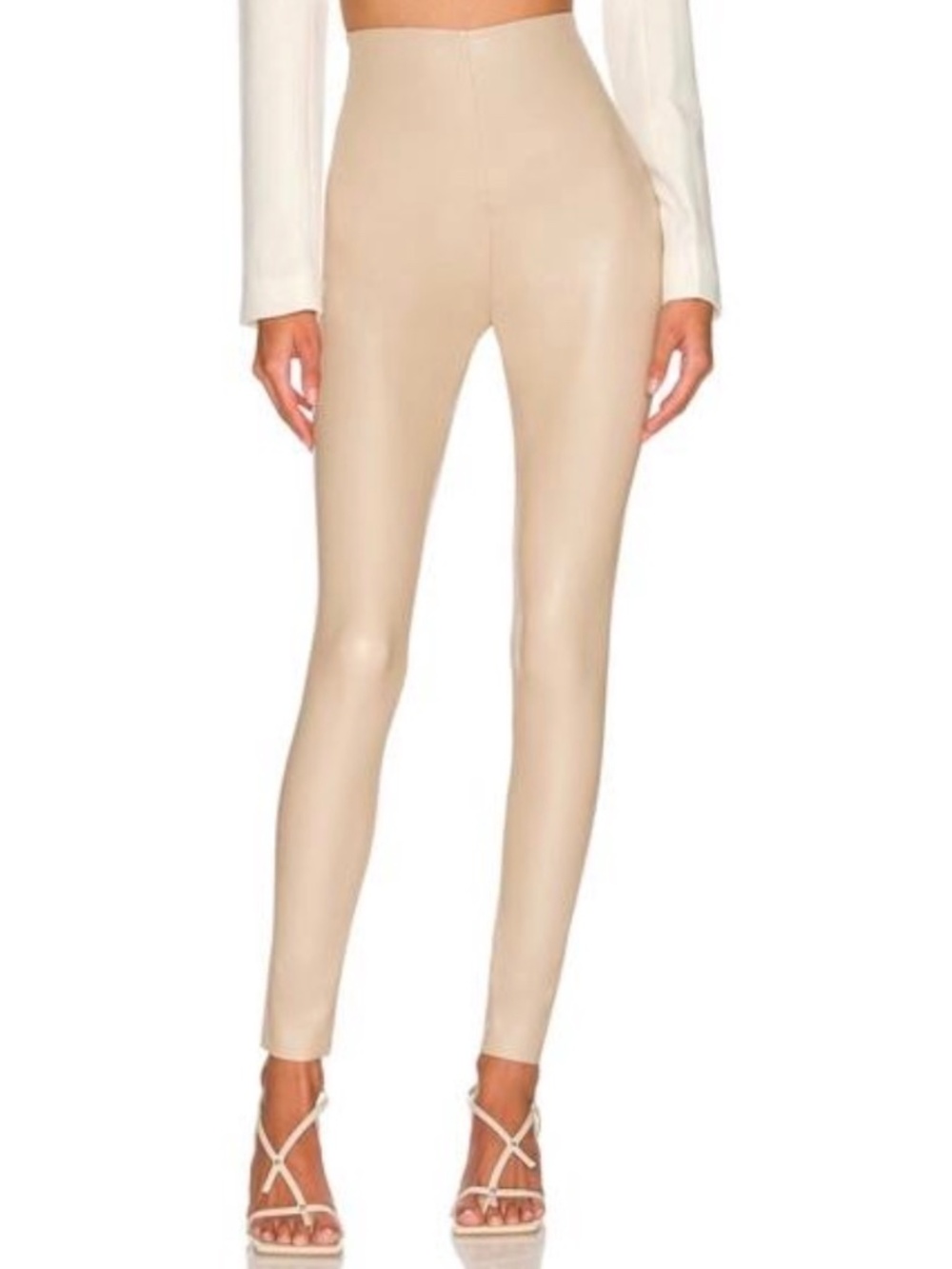 Commando Faux Leather Leggings – Sand / Beige